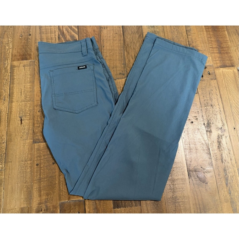 prAna Pants Mens 30x34 Blue Stretch Performance Standard Fit Hiking Travel NWOT